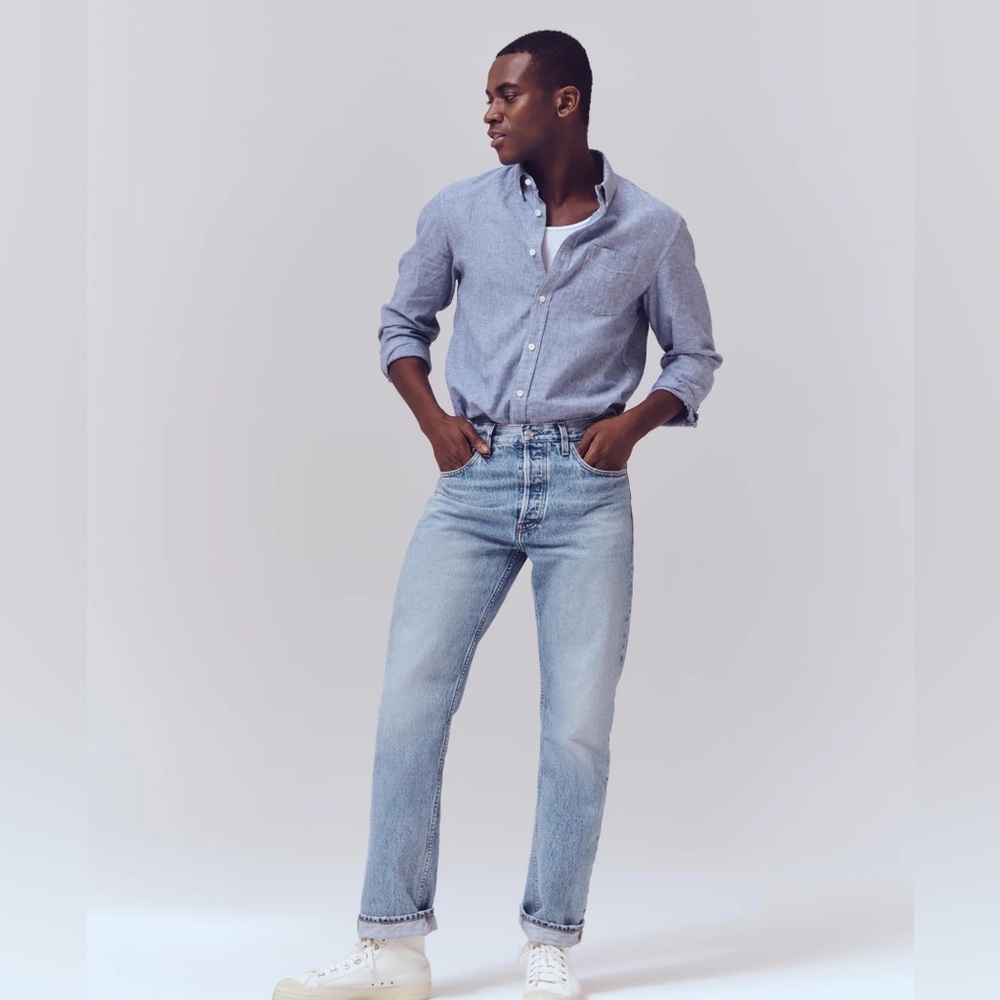 NWT ALEX MILL ORIGINAL 5 POCKET JEANS VINTAGE LIGHT INDIGO 34